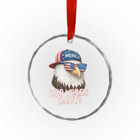 250th Anniversary USA 250 Years Baby Bald Eagle Crystal Glass Ornament