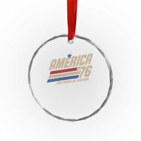 250th Anniversary USA America 76 Crystal Glass Ornament 250 Years Of Freedom 1776 2026 Retro