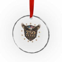 250th Anniversary USA Bald Eagle Crystal Glass Ornament 250 Years 4th of July 1776 2026