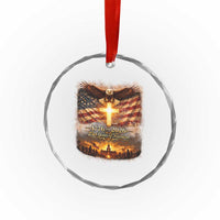 250th Anniversary USA Crystal Glass Ornament 1776 2026 4th of July Patriotic Us 250 Flag