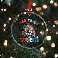 250th Anniversary USA Crystal Glass Ornament Bigfoot American Flag Patriotic 4th of July