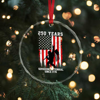 250th Anniversary USA Crystal Glass Ornament Bigfoot Patriotic American USA Flag