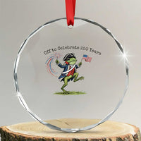 250th Anniversary USA Crystal Glass Ornament Funny Patriotic Frog USA Independence Day