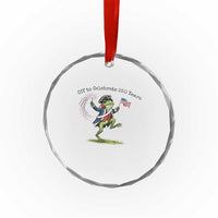 250th Anniversary USA Crystal Glass Ornament Funny Patriotic Frog USA Independence Day