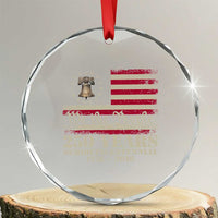 250th Anniversary USA Crystal Glass Ornament Patriotic Liberty Bell 1776 2026 Independence Day