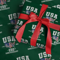 250th Anniversary USA Wrapping Paper Roll 4th of July America US Flag Patriotic 250 Years American Flag