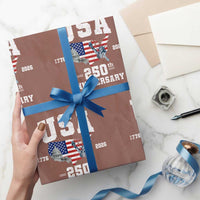 250th Anniversary USA Wrapping Paper Roll 4th of July America US Flag Patriotic 250 Years American Flag