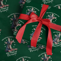 250th Anniversary USA Wrapping Paper Roll One Nation Under God US 250 Flag Cross 4th Of July