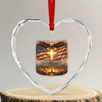 250th Anniversary USA Heart Crystal Glass Ornament 1776 2026 4th of July Patriotic Us 250 Flag