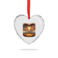 250th Anniversary USA Heart Crystal Glass Ornament 1776 2026 4th of July Patriotic Us 250 Flag