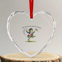 250th Anniversary USA Heart Crystal Glass Ornament Funny Patriotic Frog USA Independence Day