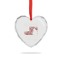 250th Anniversary USA Heart Crystal Glass Ornament One Nation Under God 250 Years Of Blessing