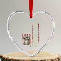250th Anniversary USA Heart Crystal Glass Ornament Patriotic Liberty Bell 1776 2026 American Flag
