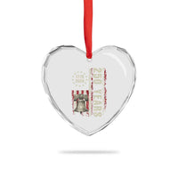 250th Anniversary USA Heart Crystal Glass Ornament Patriotic Liberty Bell 1776 2026 American Flag