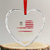 250th Anniversary USA Heart Crystal Glass Ornament Patriotic Liberty Bell 1776 2026 Independence Day