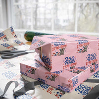 250th Anniversary USA Wrapping Paper Roll Patriotic Raccoon American Flag 4th of July