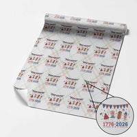 250th Anniversary USA Wrapping Paper Roll Patriotic Watermelon Hotdog Firework 250 Years American 1776 2026 250th 4th July