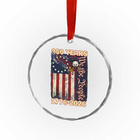 250th Anniversary USA Patriotic Crystal Glass Ornament 250 Years We The People Vintage Bald Eagle