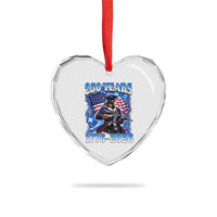 250th Anniversary Yankee Spirit Heart Crystal Glass Ornament 1776 2026 Patriotic Tactical Minuteman US Flag