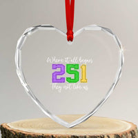 251 Mardi Gras Mobile Alabama Heart Crystal Glass Ornament Where It All Began Fat Tuesday Carnival Glitter Print