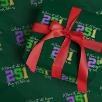 251 Mardi Gras Mobile Alabama Wrapping Paper Roll Where It All Began Fat Tuesday Carnival Glitter Print