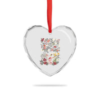 2547 Wildflower Floral Graphic Heart Crystal Glass Ornament Subtle Coded 25th Amendment Political Satire Aesthetic