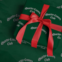 25th Birthday Wrapping Paper Roll Quarter Century Club Gothic 25 Years Old Bday