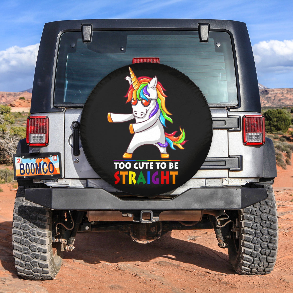LGBT Tire Covers - Too Cute To Be Straight Spare Tire Cover NO.197 LT8 - Wonder Print Shop