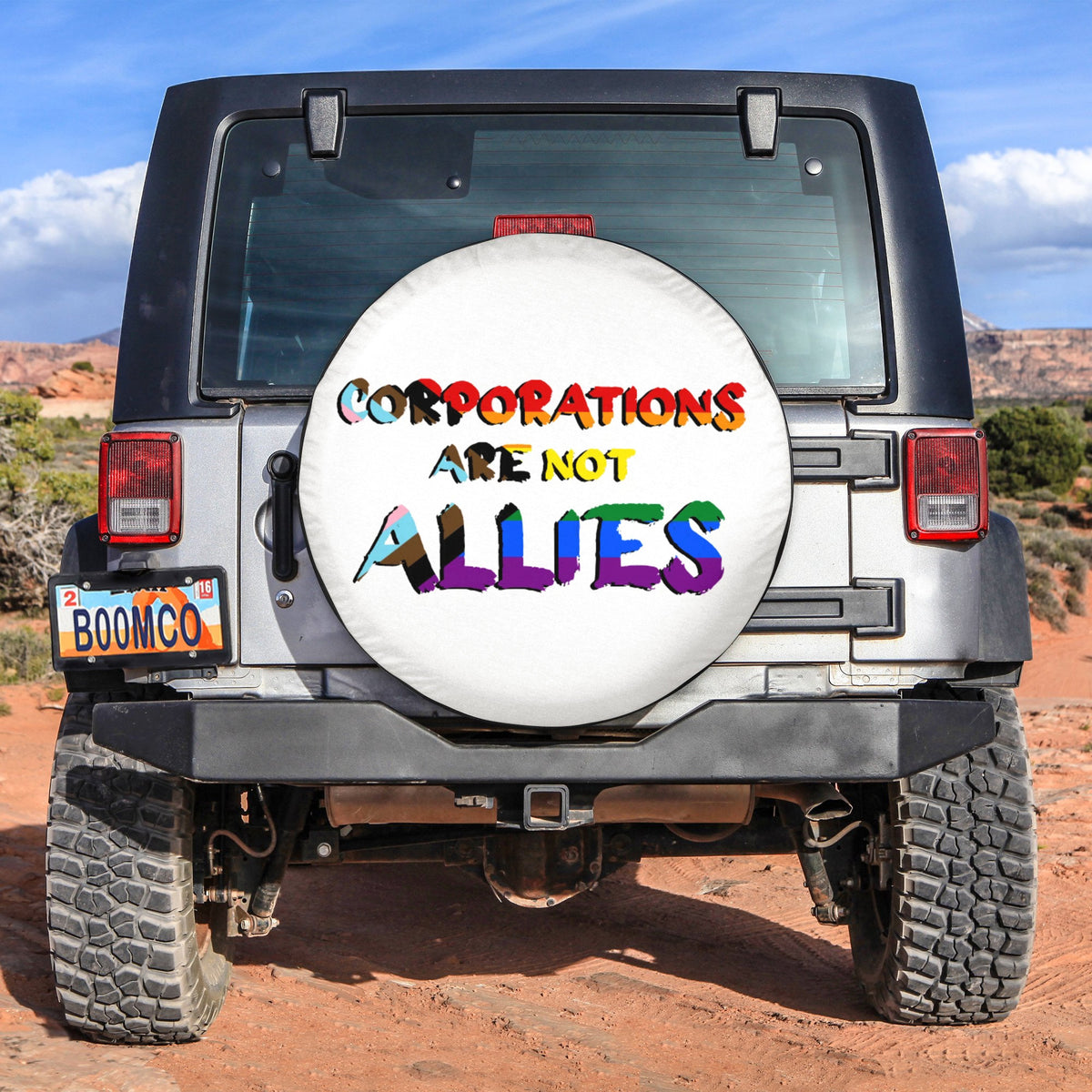 LGBT Tire Covers - Corporations Are Not Allies Spare Tire Cover NO.201 LT8 - Wonder Print Shop
