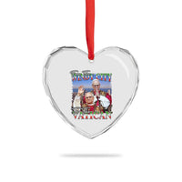 267th Pope Leo XIV Heart Crystal Glass Ornament From The Windy City To The Vatican US Chicago Pride - Wonder Print Shop