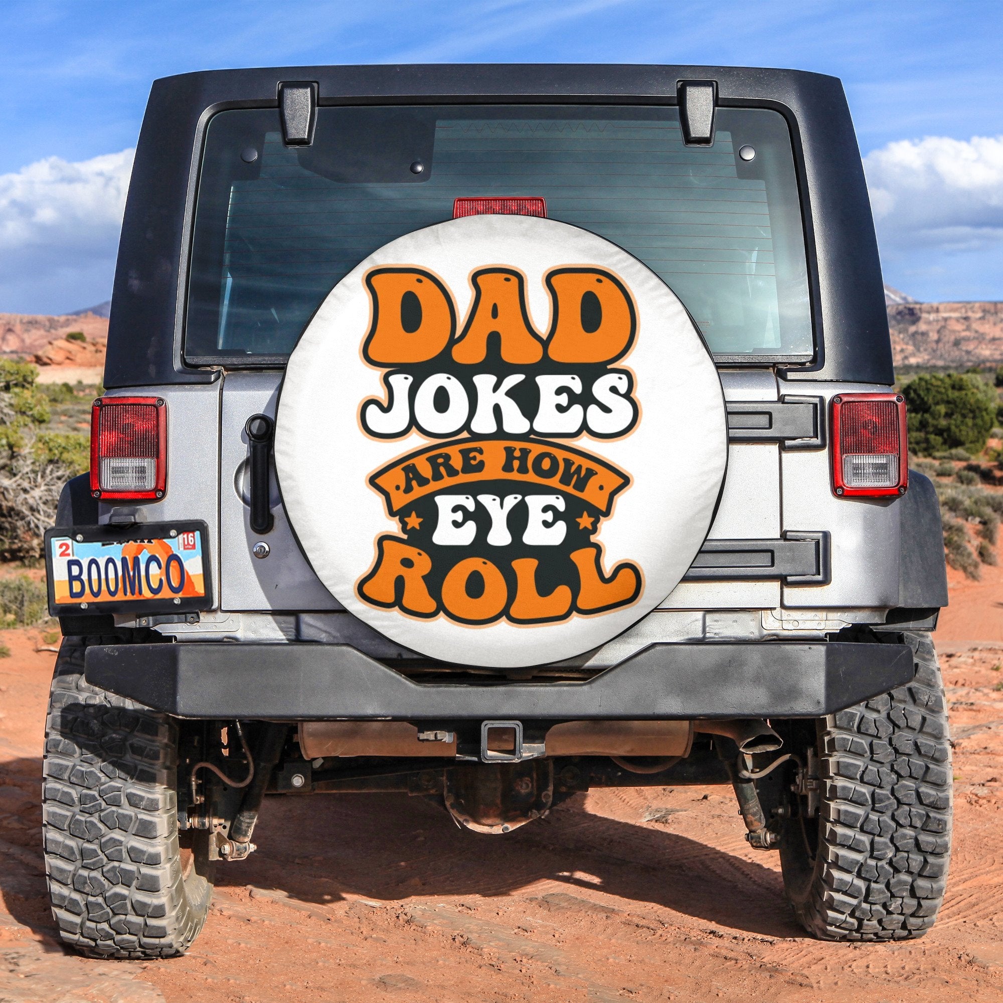 Father's Day Tire Covers - Dad Jokes Are How Eye Roll Spare Tire Cover NO.268 LT8 - Wonder Print Shop