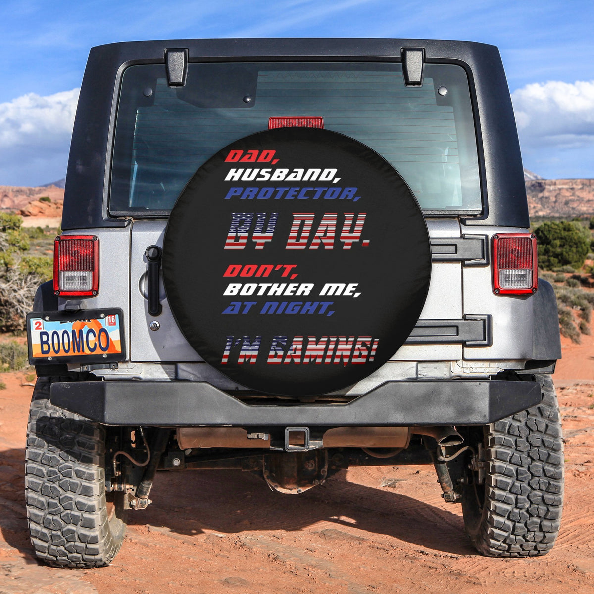 Father's Day Tire Covers - Dad, Husband, Protector, By Day. Don't Bother Me At Night, I'm Gaming Spare Tire Cover American Style NO.272 LT8 - Wonder Print Shop
