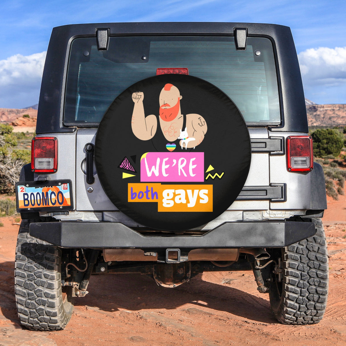LGBT Tire Covers - We're Both Gays Spare Tire Cover NO.218 LT8 - Wonder Print Shop