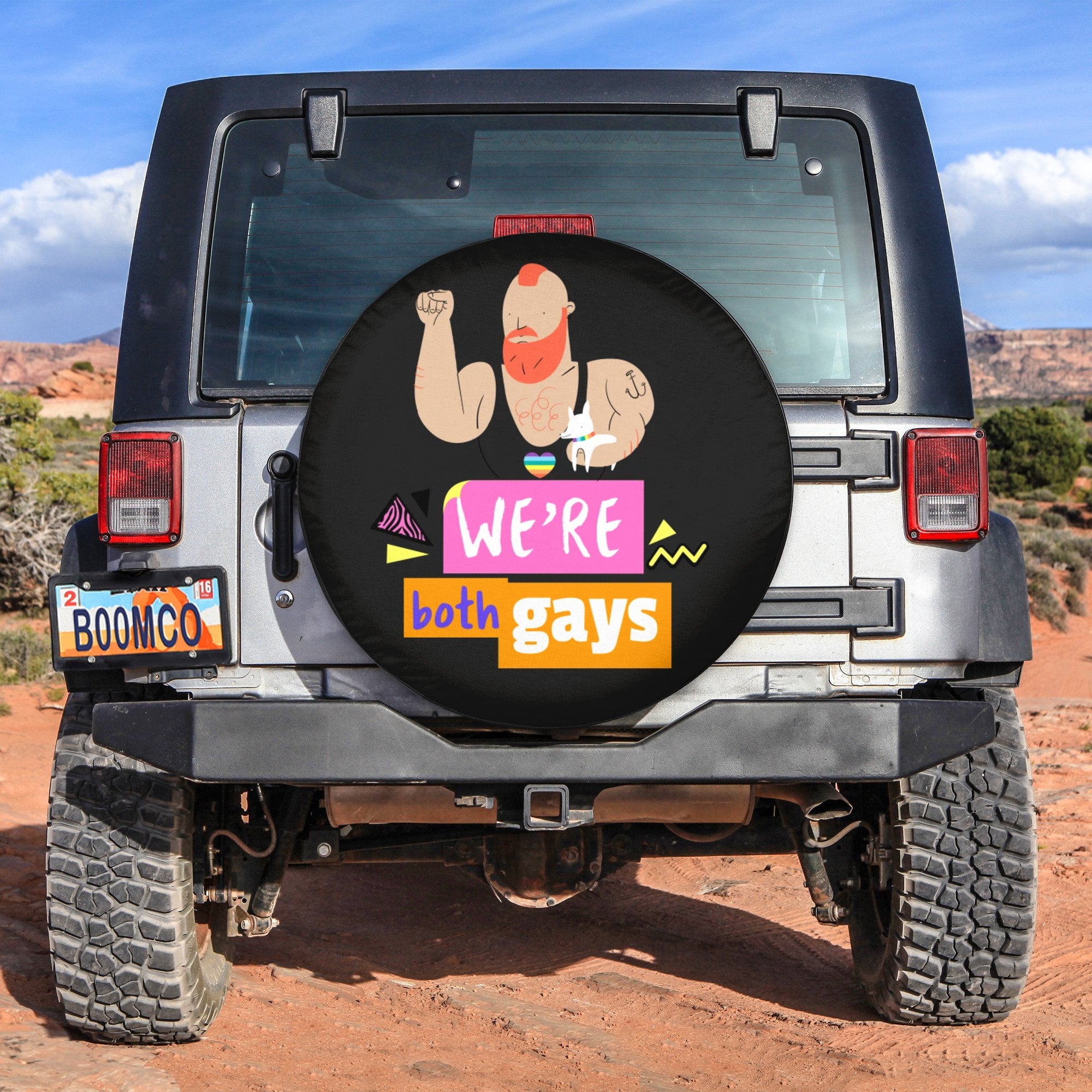 LGBT Tire Covers - We're Both Gays Spare Tire Cover NO.218 LT8 - Wonder Print Shop