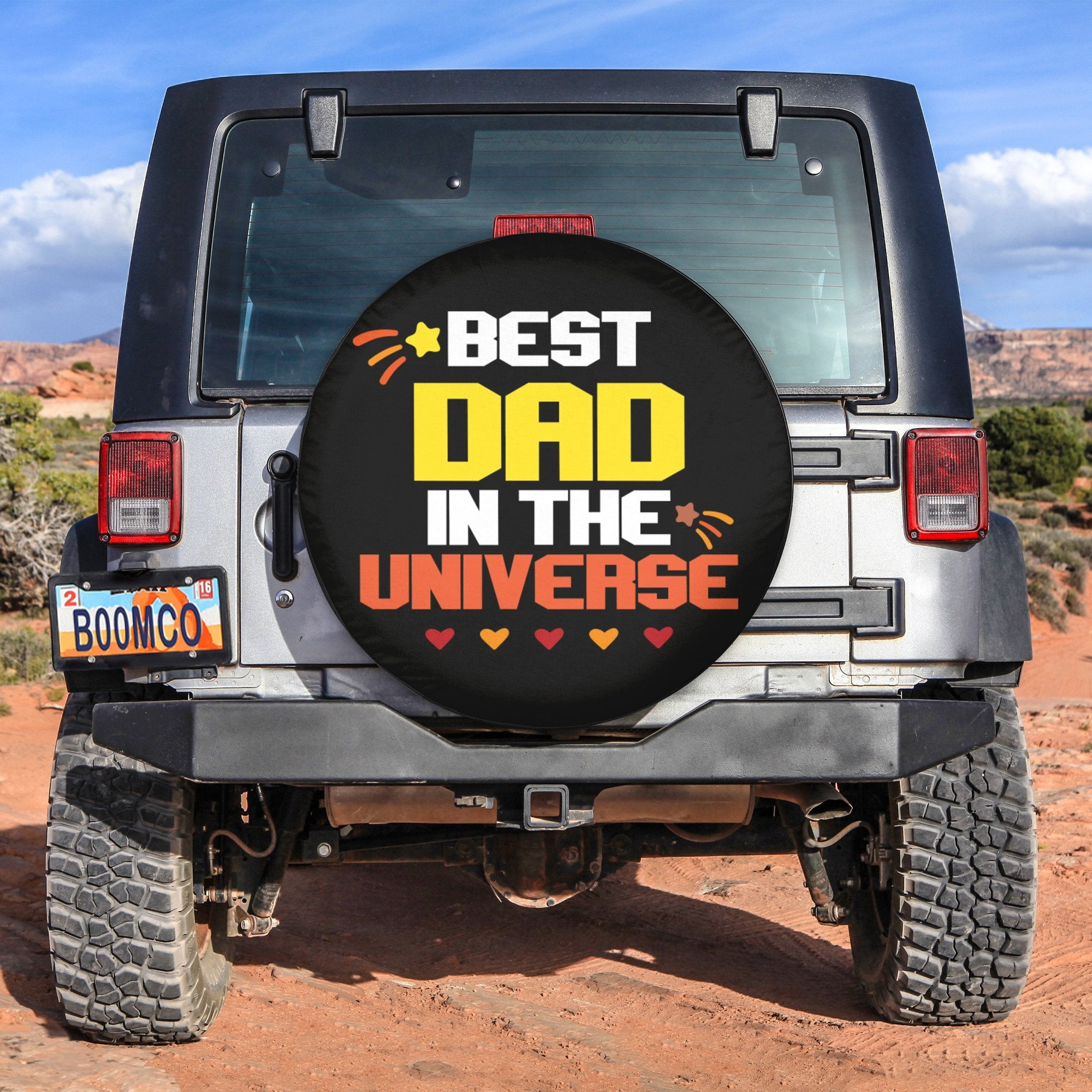 Father's Day Tire Covers - Best Dad In The Universe Spare Tire Cover NO.283 LT8 - Wonder Print Shop