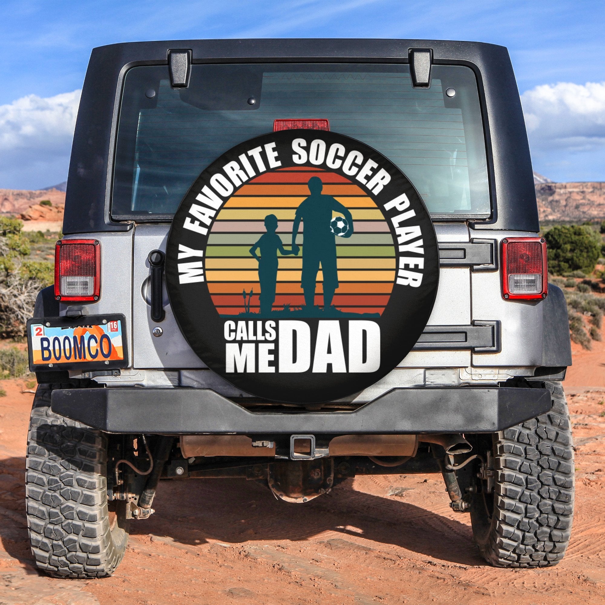 Father's Day Tire Covers - My Favorite Soccer Player Calls Me Dad Spare Tire Cover NO.286 LT8 - Wonder Print Shop