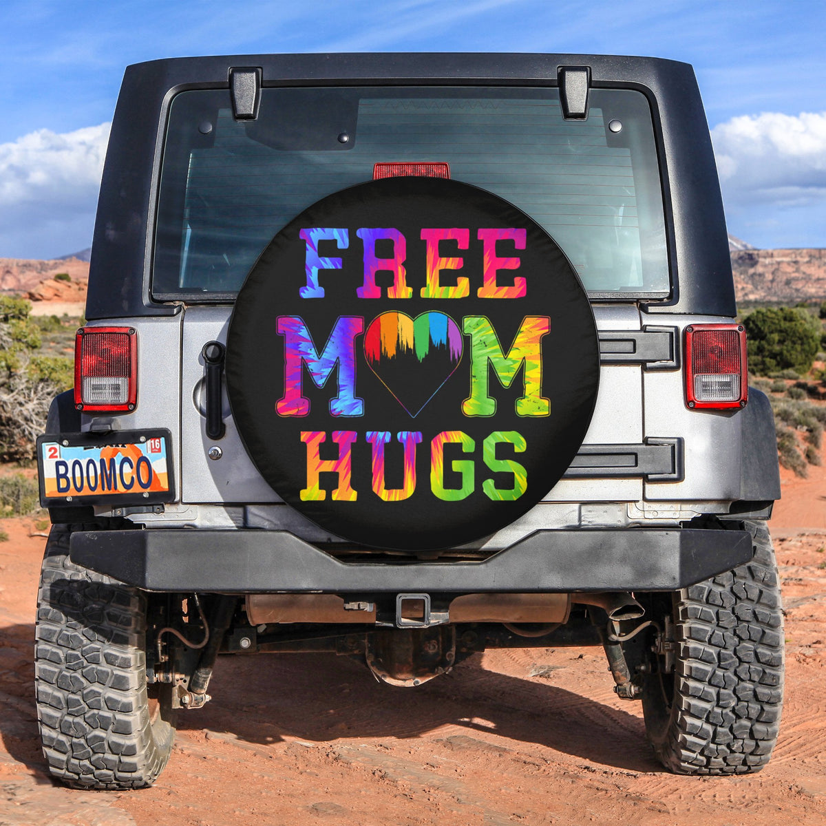 LGBT Tire Covers - Free Mom Hugs Spare Tire Cover NO.225 LT8 - Wonder Print Shop
