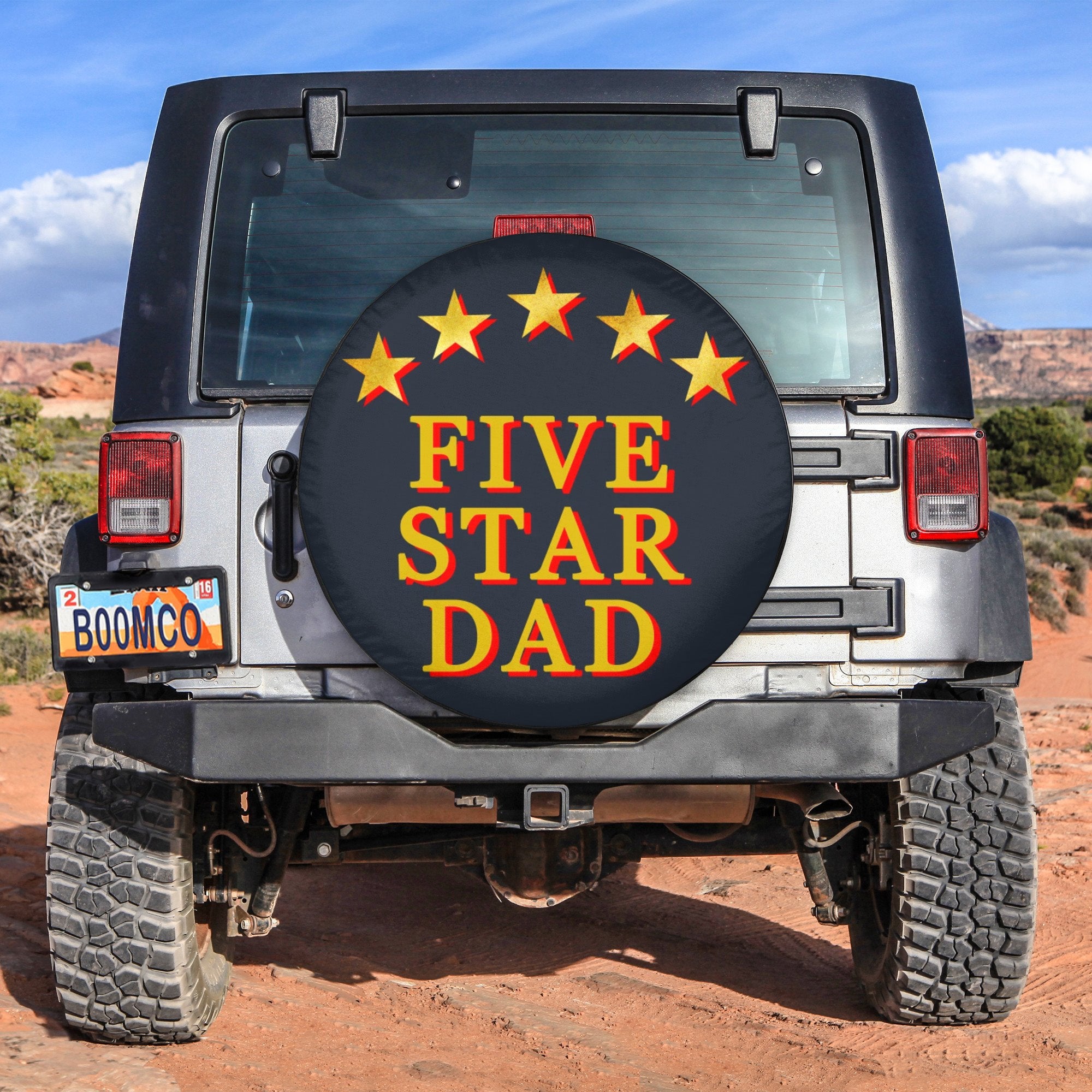 Father's Day Tire Covers - Five Star Dad Spare Tire Cover NO.293 LT8 - Wonder Print Shop