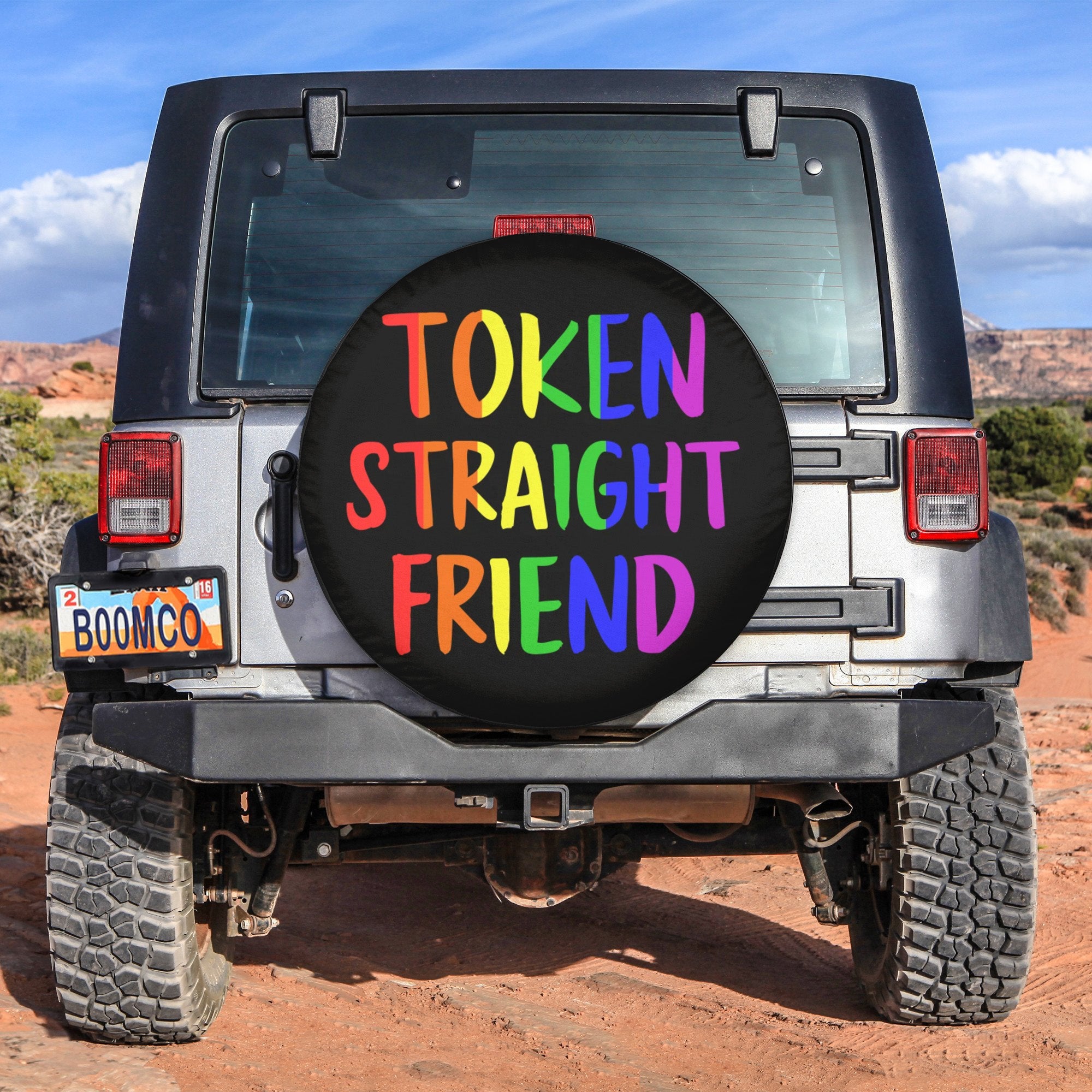 LGBT Tire Covers - Token Straight Friend Spare Tire Cover NO.230 LT8 - Wonder Print Shop