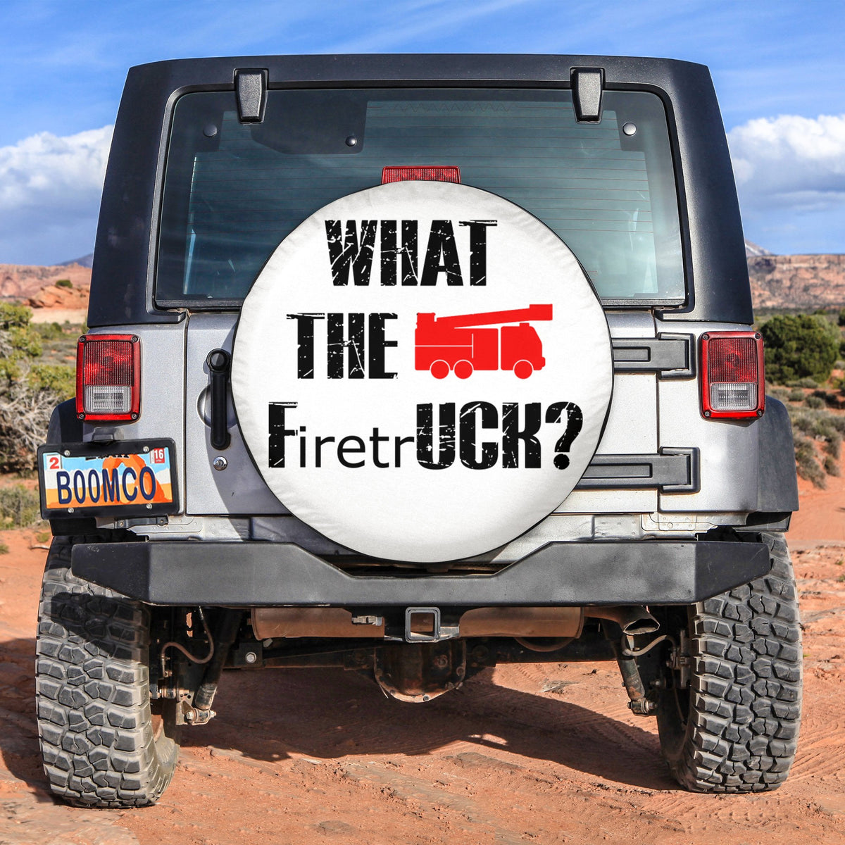 Father's Day Tire Covers - What The FiretrUCK Spare Tire Cover NO.295 LT8 - Wonder Print Shop