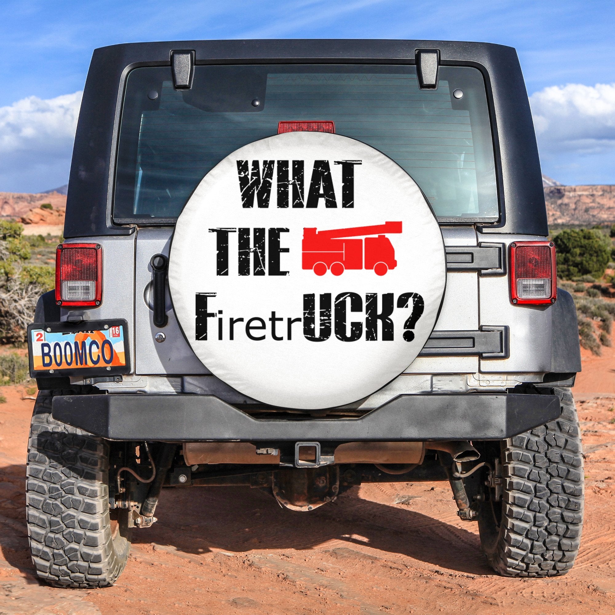 Father's Day Tire Covers - What The FiretrUCK Spare Tire Cover NO.295 LT8 - Wonder Print Shop