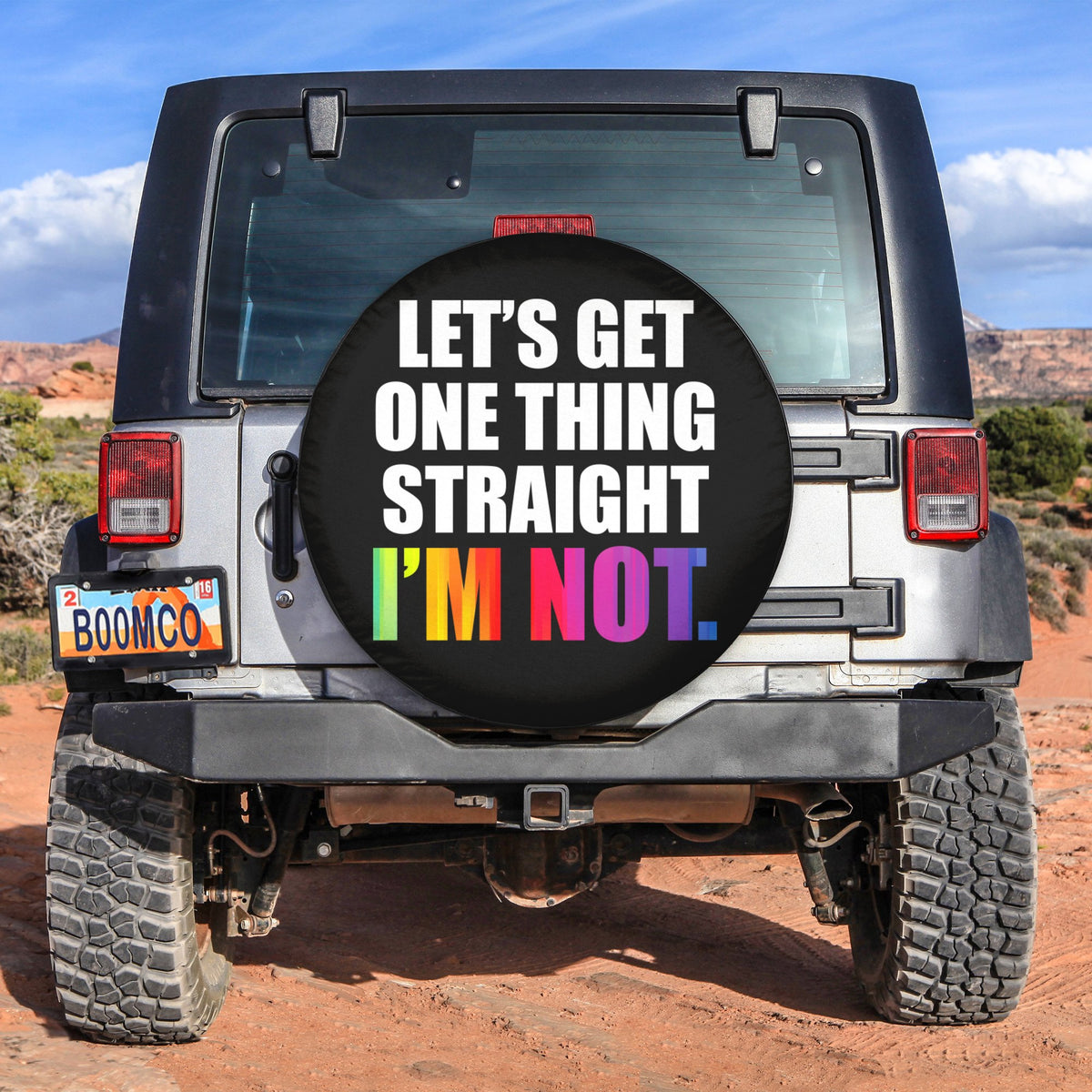 LGBT Tire Covers - Let's Get One Thing Straight I'm Not Spare Tire Cover NO.232 LT8 - Wonder Print Shop