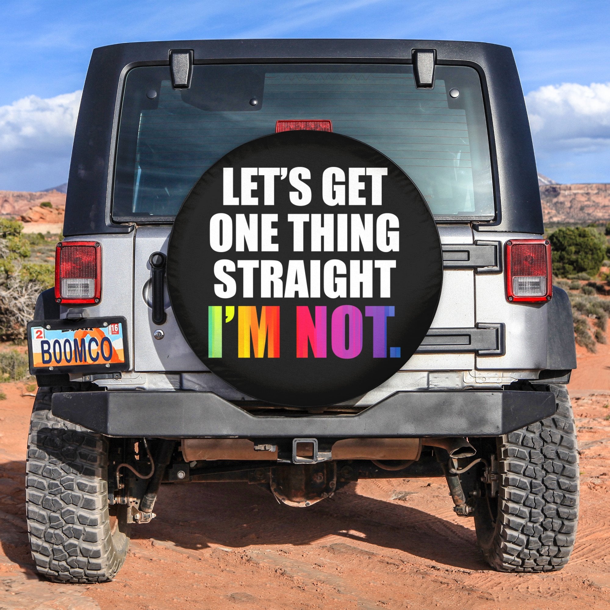 LGBT Tire Covers - Let's Get One Thing Straight I'm Not Spare Tire Cover NO.232 LT8 - Wonder Print Shop