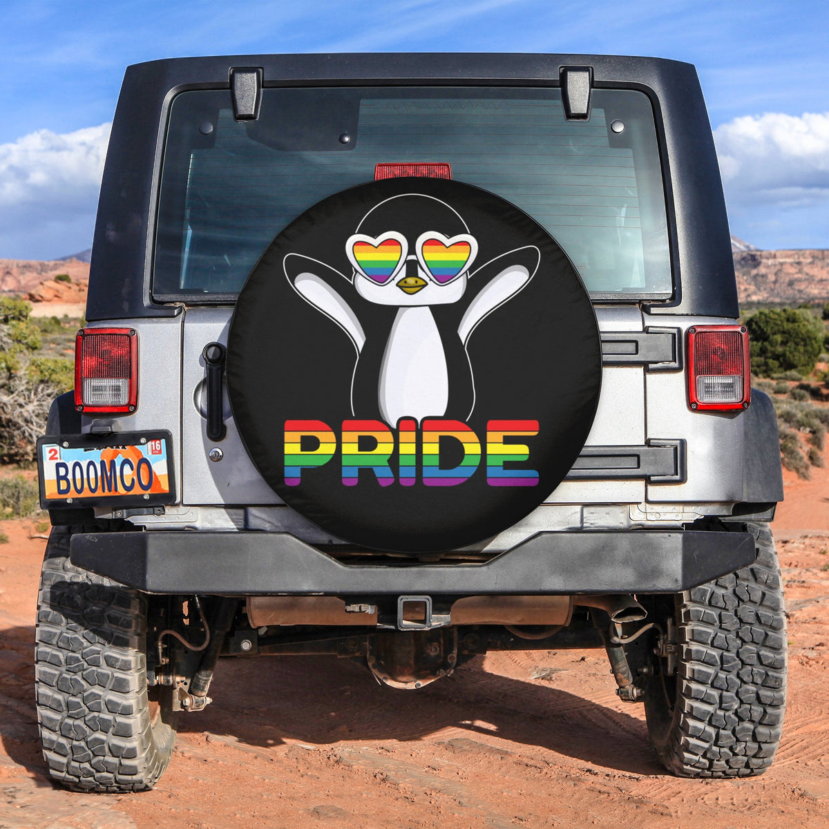 LGBT Tire Covers - Penguin Pride Spare Tire Cover NO.233 LT8 - Wonder Print Shop