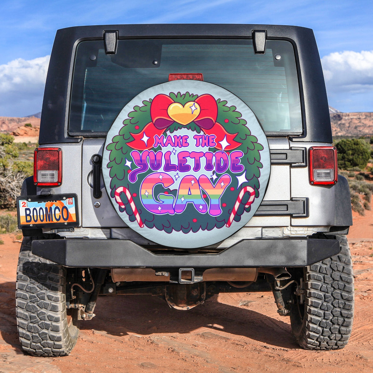 LGBT Tire Covers - Make The Yuletide Gay Spare Tire Cover NO.234 LT8 - Wonder Print Shop