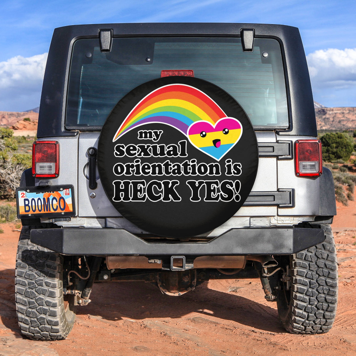 LGBT Tire Covers - My Sexual Orientation Is Heck Yes Spare Tire Cover NO.235 LT8 - Wonder Print Shop