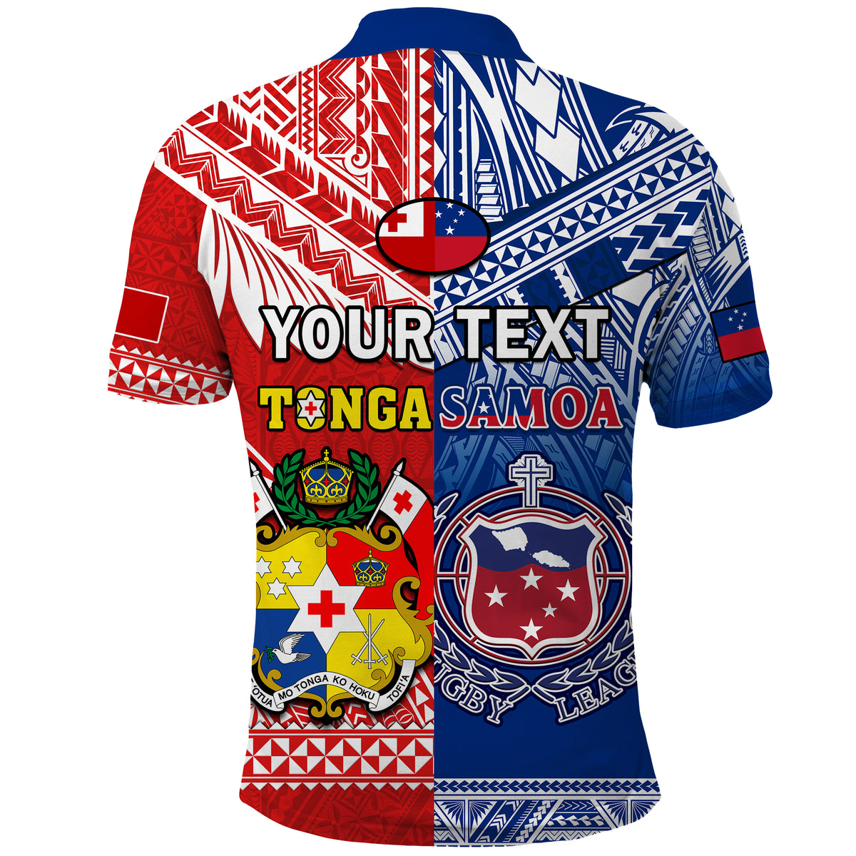 Custom Mate Maa Tonga Toa Samoa Rugby Polo Shirt Polynesian Pattern - Wonder Print Shop