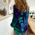Custom Personalised Polynesian Women Casual Shirt Purple Paradise Hawaiian Tribal Hammerhead Shark - Wonder Print Shop