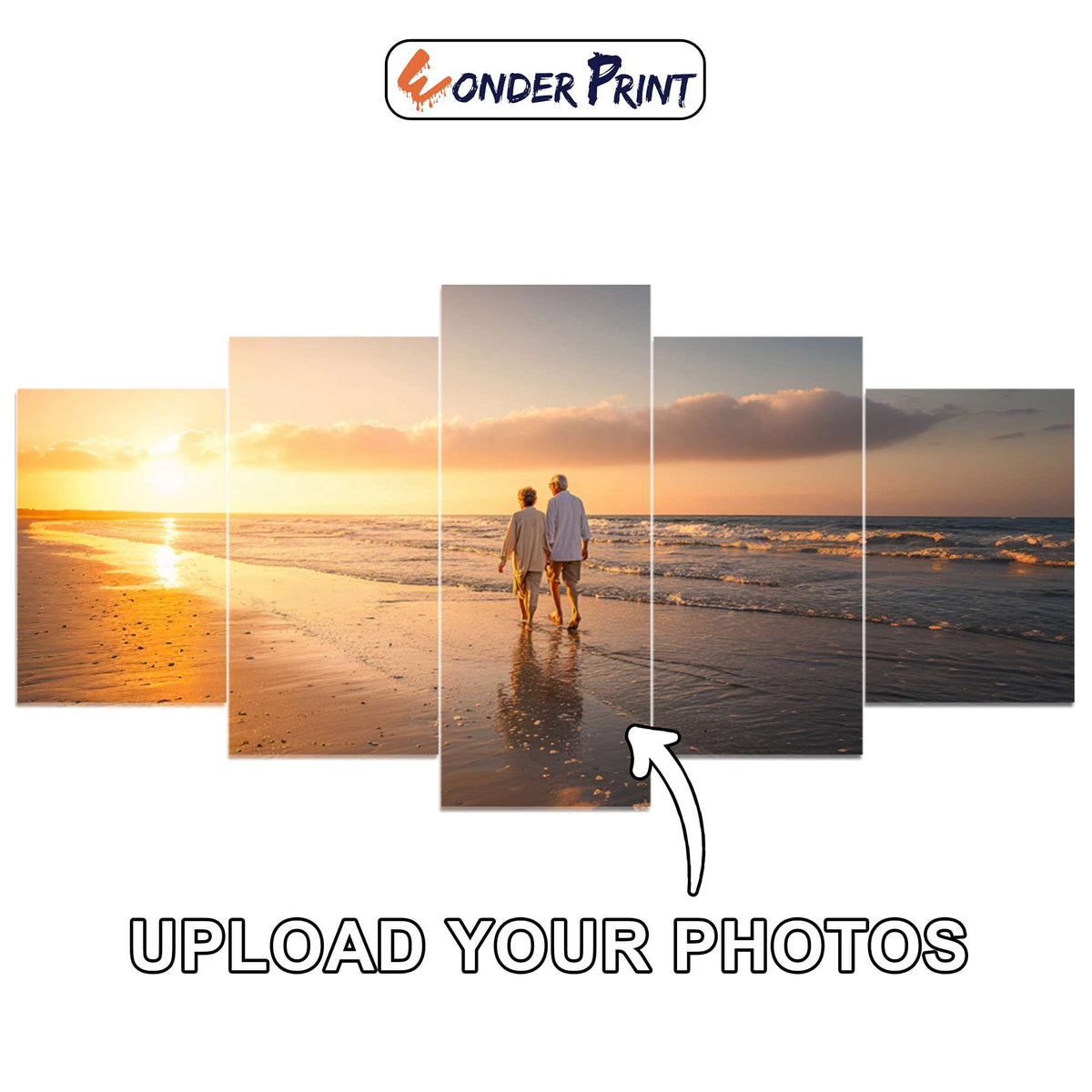 Custom Photo 5 Pieces Canvas Wall Art CTM05