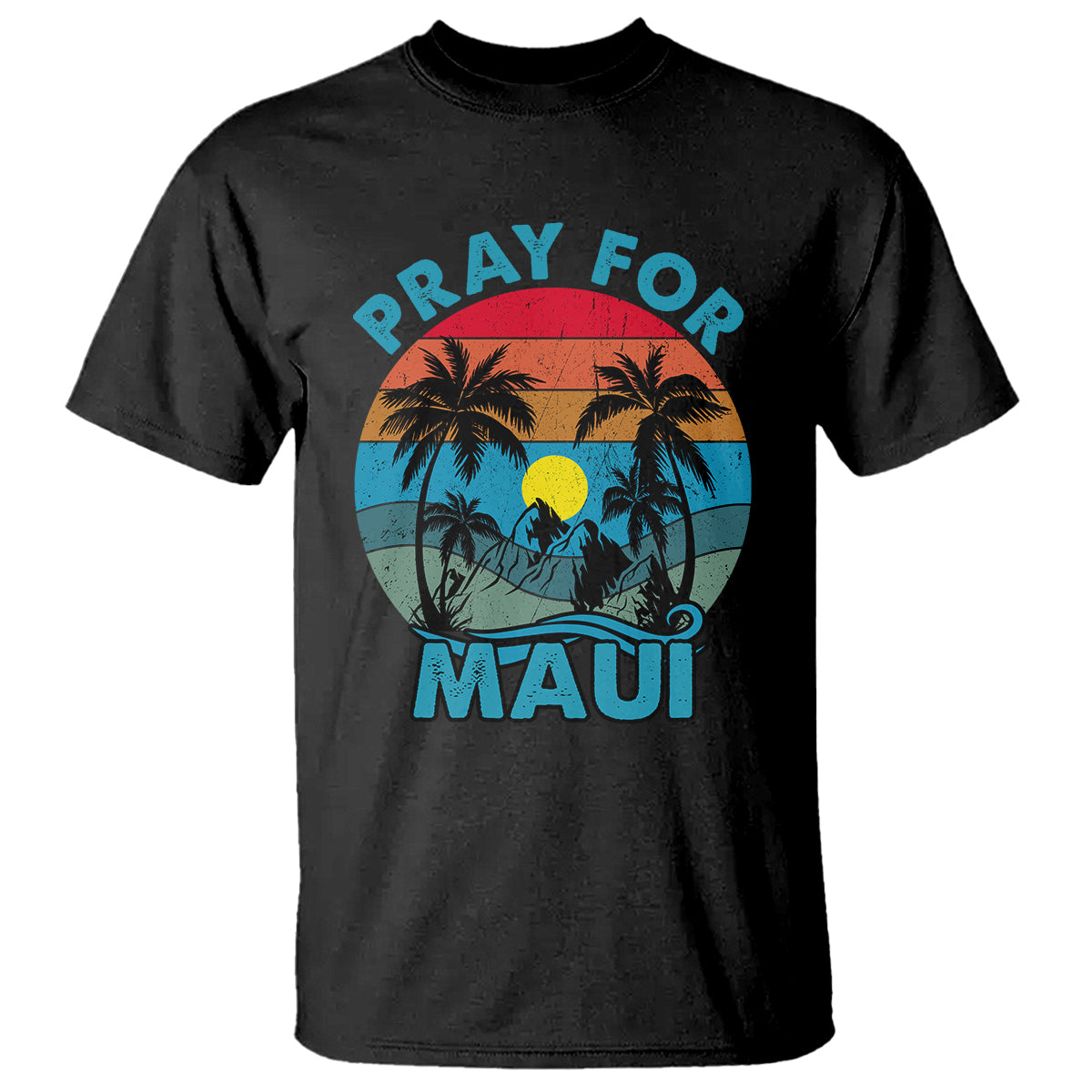 Pray For Maui Maui Strong Hawaii Strong Retro T Shirt - Wonder Print Shop